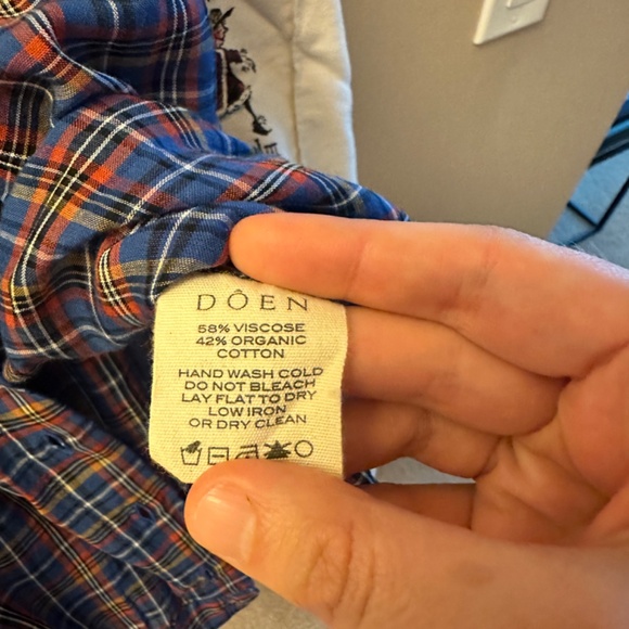 Doen Roselle Plaid Top XS - Picture 6 of 6